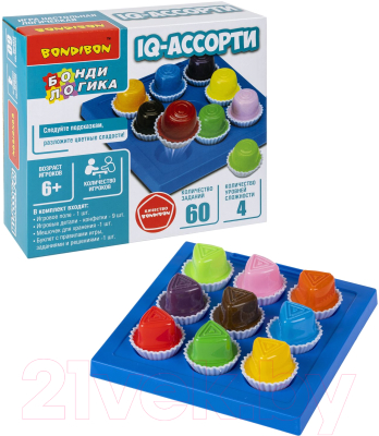 Игра-головоломка Bondibon БондиЛогика IQ-Ассорти Треугольные конфеты / ВВ6334-Б