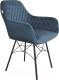 Миниатюра изображения товара Стул Sheffilton SHT-ST38/S107 (тихий океан/черный муар микровелюр/металл)