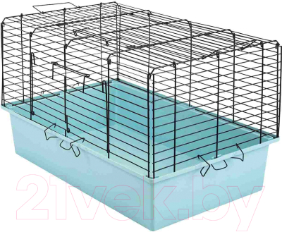 Клетка для грызунов Homepet №2 87986 (58x40x32.5см, бирюзовый/черный)