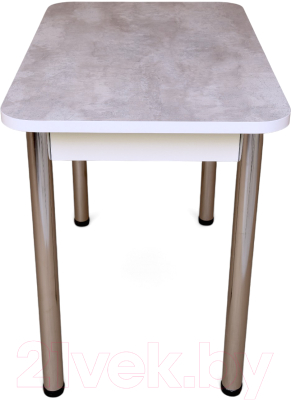 Обеденный стол СВД Юнио 120x75 / 005.П16.Х (бетон/хром)
