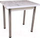 Обеденный стол СВД Юнио 80x60-120 / 013.П15.Х (мрамор каррара/хром) - 