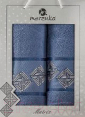 Набор полотенец Merzuka 50x90/70х140 / 11288 (темно-голубой)