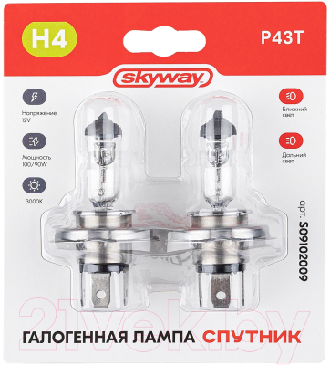 Комплект автомобильных ламп Skyway S09102009 (2шт)