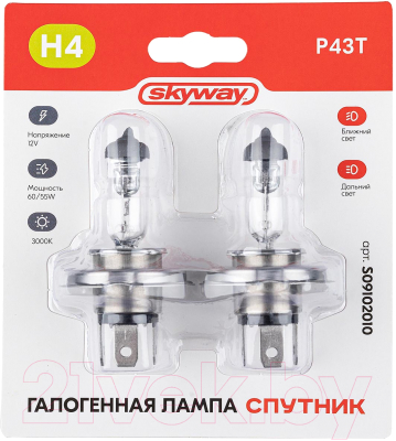 Комплект автомобильных ламп Skyway S09102010 (2шт)