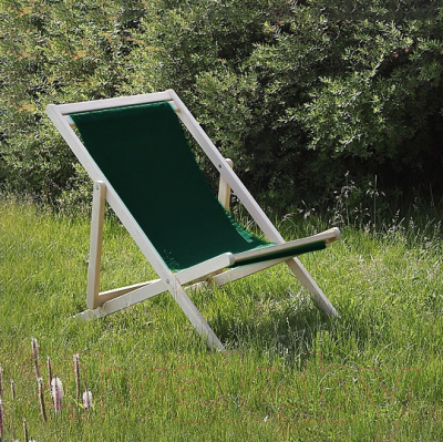 Кресло-шезлонг складное Мебелик Зеленое
