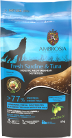 Сухой корм для собак Ambrosia Mediterranean для взрослых собак сардина и тунец / U/AHST5 (5кг) - 
