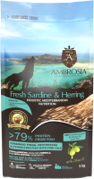 Сухой корм для собак Ambrosia Mediterranean для щенков свежая сардина и сельдь / U/AHSH5 (5кг) - 