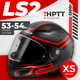 Мотошлем LS2 FF353 Rapid 2 Circuit (XS, черный/красный) - 