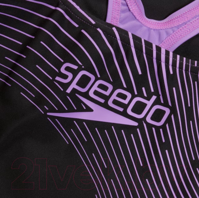 Купальник для плавания Speedo Medley Logo / 8-1347416843-6843 (р.34, черный)
