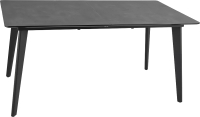 Обеденный стол Signal Rene 160-200x90 (серый мрамор/черный) - 