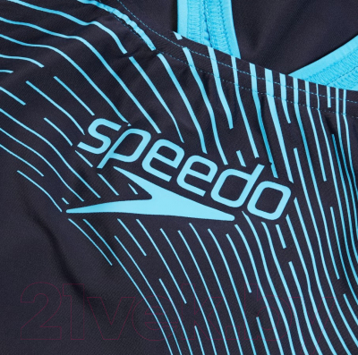 Купальник для плавания Speedo Medley Logo / 8-1347416844-6844 (р.34, черный)