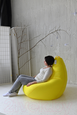 Бескаркасное кресло Mio Tesoro Груша XL / GF-110x75-ZH (желтый)