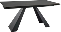 Обеденный стол Signal Salvadore 160-240x90 (Ceramic Ossido Bruno коричневый/черный матовый) - 