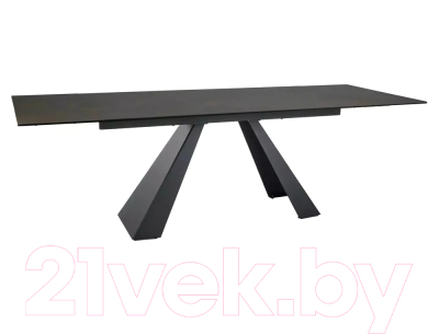 Обеденный стол Signal Salvadore 160-240x90 (Ceramic Ossido Bruno коричневый/черный матовый)
