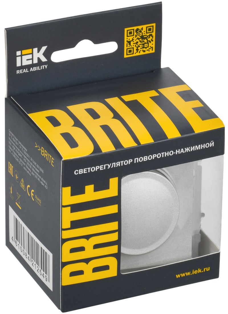 Диммер IEK Brite BR-D20-0600-K47 (алюминий) — фото 2