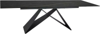 Обеденный стол Signal Westin Ceramic 160-240x90 (Noir Desire черный/черный матовый) - 