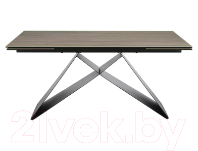 Обеденный стол Signal Westin Ceramic 160-240x90 (Sabbia светло-коричневый/черный матовый)