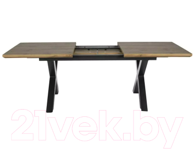 Обеденный стол Signal Xaviero II 160-240x90 (дуб артизан/черный)