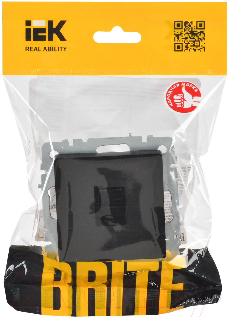 Розетка IEK Brite BR-K10-2-K02 (черный) — фото 6