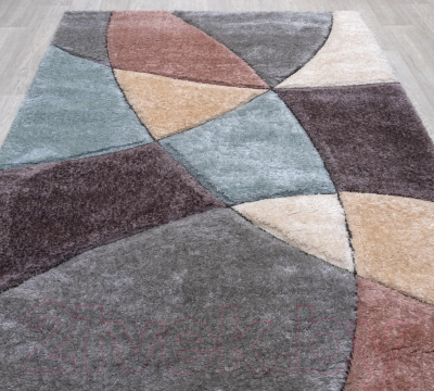 Ковер Radjab Carpet Калифорния Прямоугольник P472A / 3536RK (1.4x2, Grey/Lilak)