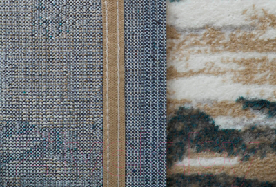Ковер Radjab Carpet Белла Прямоугольник D007A / 7559RK (2.4x3.4, Cream Shirink/Blue Fdy)