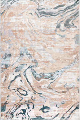 Ковер Radjab Carpet Белла Прямоугольник 7559RK (2.4x3.4, Cream Shirink/Blue Fdy)