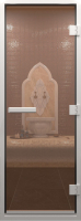 Стеклянная дверь для бани/сауны Doorwood Хамам 70x190 / DW00796 (бронза) - 