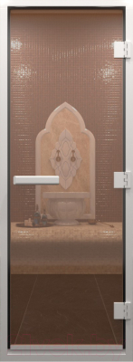 Стеклянная дверь для бани/сауны Doorwood Хамам 70x190 / DW00796 (бронза)