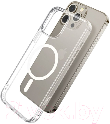 Чехол-бампер Hoco Для iPhone 15 Pro Max магнитный (прозрачный)