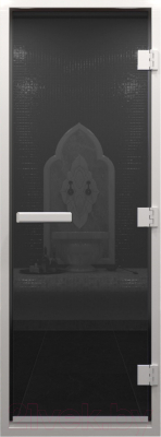 Стеклянная дверь для бани/сауны Doorwood Хамам 70x190 / DW03217 (графит)