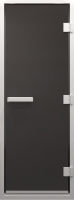 Стеклянная дверь для бани/сауны Doorwood Хамам 70x190 / DW03635 (графит матовый) - 