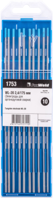 Электрод FoxWeld Вольфрамовый WL-20 2.4мм / 175мм / 1753