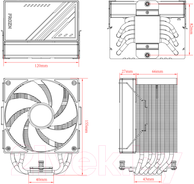 Кулер для процессора ID-Cooling Frozn A610 ARGB White