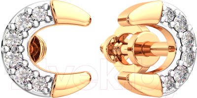 Серьги из розового золота ZORKA 3D00511.14K.R (с бриллиантами)