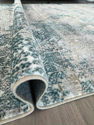 Ковер Radjab Carpet Белла Прямоугольник D057A / 8083RK (1.4x2, Cream Shirink/Blue Fdy)