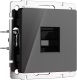 Розетка Werkel Ethernet RJ-45 / W1181048 (черный акрил) - 