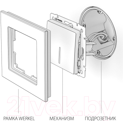 Выключатель Werkel W1110104 (графит рифленый)