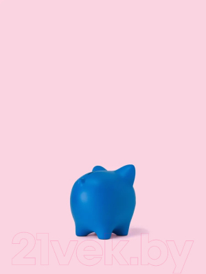 Копилка Pig Bank By Свинка (S, синий/серебристый пятачок)