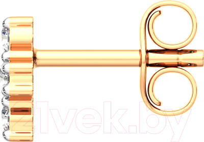 Серьги из розового золота ZORKA 3101636.14K.R (с фианитами)