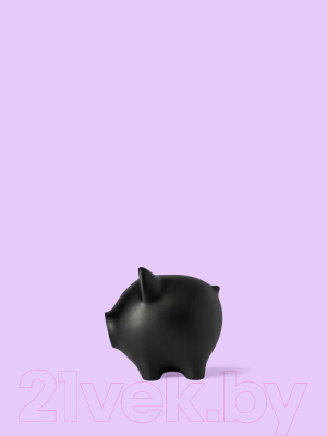 Копилка Pig Bank By Свинка (S, черный)