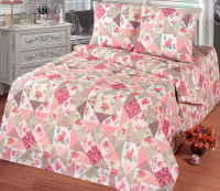 Комплект постельного белья АртПостель Лоскутная мозаика 114 (розовый) - 