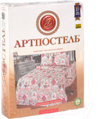 Комплект постельного белья АртПостель Лоскутная мозаика 109 (розовый)