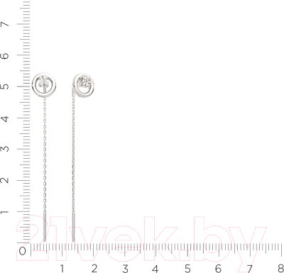 Серьги из серебра ZORKA 03D0125 (с бриллиантами)