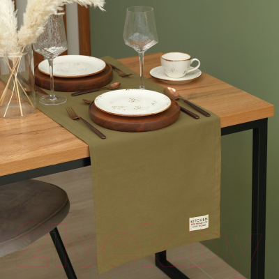 Дорожка на стол Этель Kitchen / 7866033 (40x150, зеленый)