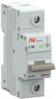 Выключатель автоматический EKF Averes AV-125 1P 80A (C) 10kA / mcb125-1-80C-av