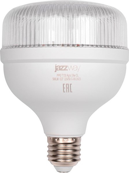 Лампа для растений JAZZway PPG T130 Agro 24Вт CL E27 (5050365)