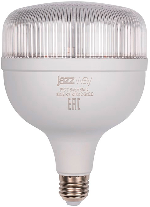 Лампа для растений JAZZway PPG T150 Agro 36Вт CL E27 (5050389)