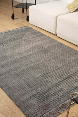 Ковер Radjab Carpet Пандора Прямоугольник 1104A / 6822RK (2x2.9, Dark Grey/Dark Grey)