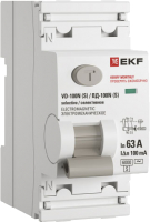Дифференциальный автомат EKF PROxima ВД-100N (S) 2п 63А 100мА AC 6кА / E1026MS63100 - 
