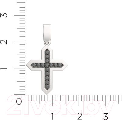 Крестик из серебра ZORKA 0440442.ZZ.REL (со шпинелем)